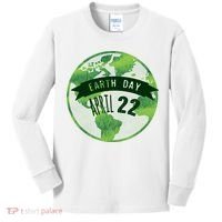 Earth Day April 22nd Awareness Kids Long Sleeve Shirt thumb 0