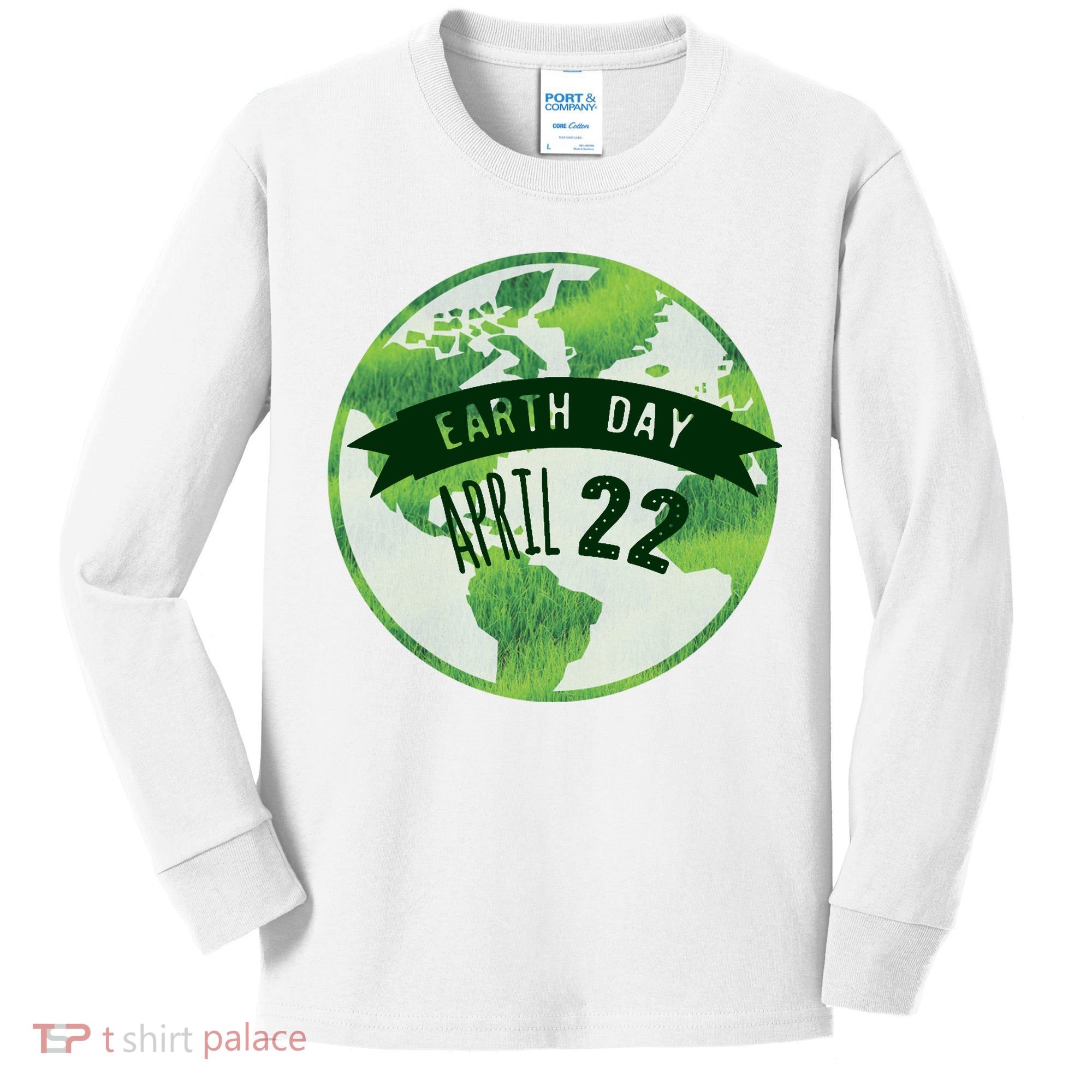Earth Day April 22nd Awareness Kids Long Sleeve Shirt