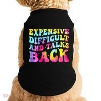 Expensive Difficult and Talks Back Groovy Mothers' Day Doggie Tank thumb 0