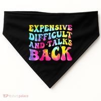 Expensive Difficult and Talks Back Groovy Mothers' Day USA-Made Doggie Bandana thumb 0