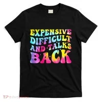 Expensive Difficult and Talks Back Groovy Mothers' Day T-Shirt thumb 0