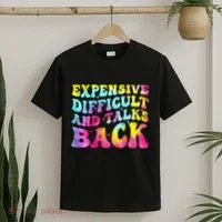 Expensive Difficult and Talks Back Groovy Mothers' Day T-Shirt thumb 2