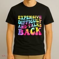 Expensive Difficult and Talks Back Groovy Mothers' Day T-Shirt thumb 3