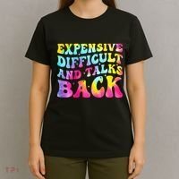 Expensive Difficult and Talks Back Groovy Mothers' Day T-Shirt thumb 4