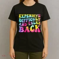 Expensive Difficult and Talks Back Groovy Mothers' Day T-Shirt thumb 4