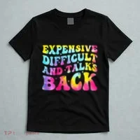 Expensive Difficult and Talks Back Groovy Mothers' Day T-Shirt thumb 5