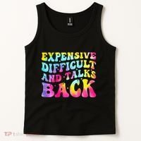Expensive Difficult and Talks Back Groovy Mothers' Day Tank Top thumb 2