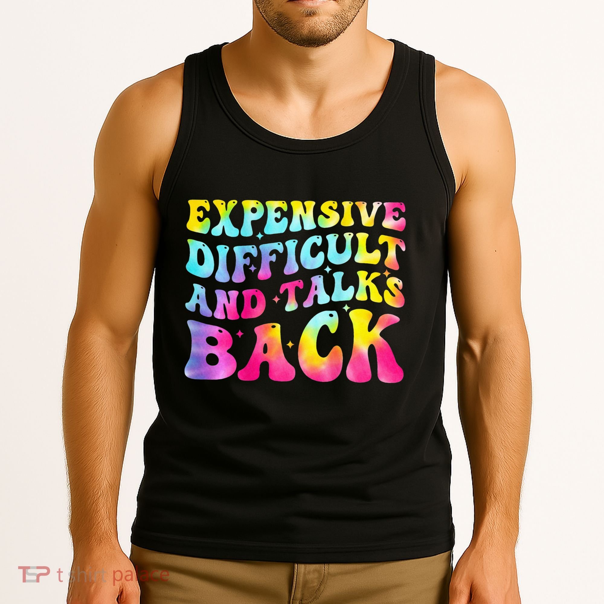 Expensive Difficult and Talks Back Groovy Mothers' Day Tank Top