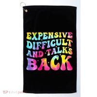 Expensive Difficult and Talks Back Groovy Mothers' Day Golf Towel thumb 0