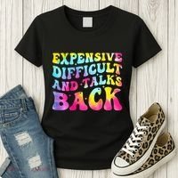 Expensive Difficult and Talks Back Groovy Mothers' Day Women's T-Shirt thumb 3