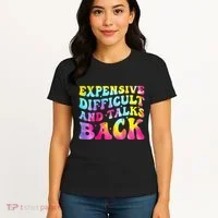 Expensive Difficult and Talks Back Groovy Mothers' Day Women's T-Shirt thumb 4