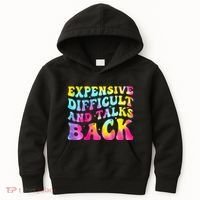 Expensive Difficult and Talks Back Groovy Mothers' Day Kids Hoodie thumb 0