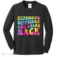 Expensive Difficult and Talks Back Groovy Mothers' Day Kids Long Sleeve Shirt thumb 0
