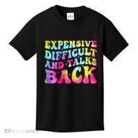 Expensive Difficult and Talks Back Groovy Mothers' Day Kids T-Shirt thumb 0