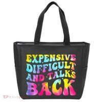Expensive Difficult and Talks Back Groovy Mothers' Day Tote Bag thumb 0