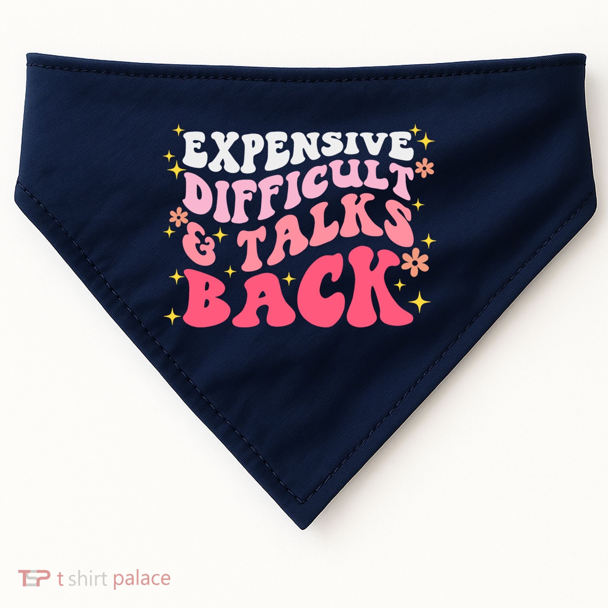 Expensive Difficult And Talks Back Mothers Day Mom Life USA-Made Doggie Bandana