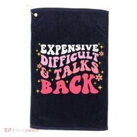 Expensive Difficult And Talks Back Mothers Day Mom Life Golf Towel thumb 0