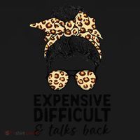 Expensive Difficult And Talks Back Messy Bun Hoodie thumb 2