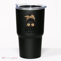 Expensive Difficult And Talks Back Messy Bun Tumbler thumb 0