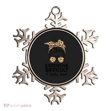 Expensive Difficult And Talks Back Messy Bun Ornament