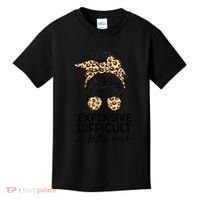 Expensive Difficult And Talks Back Messy Bun Kids T-Shirt thumb 0