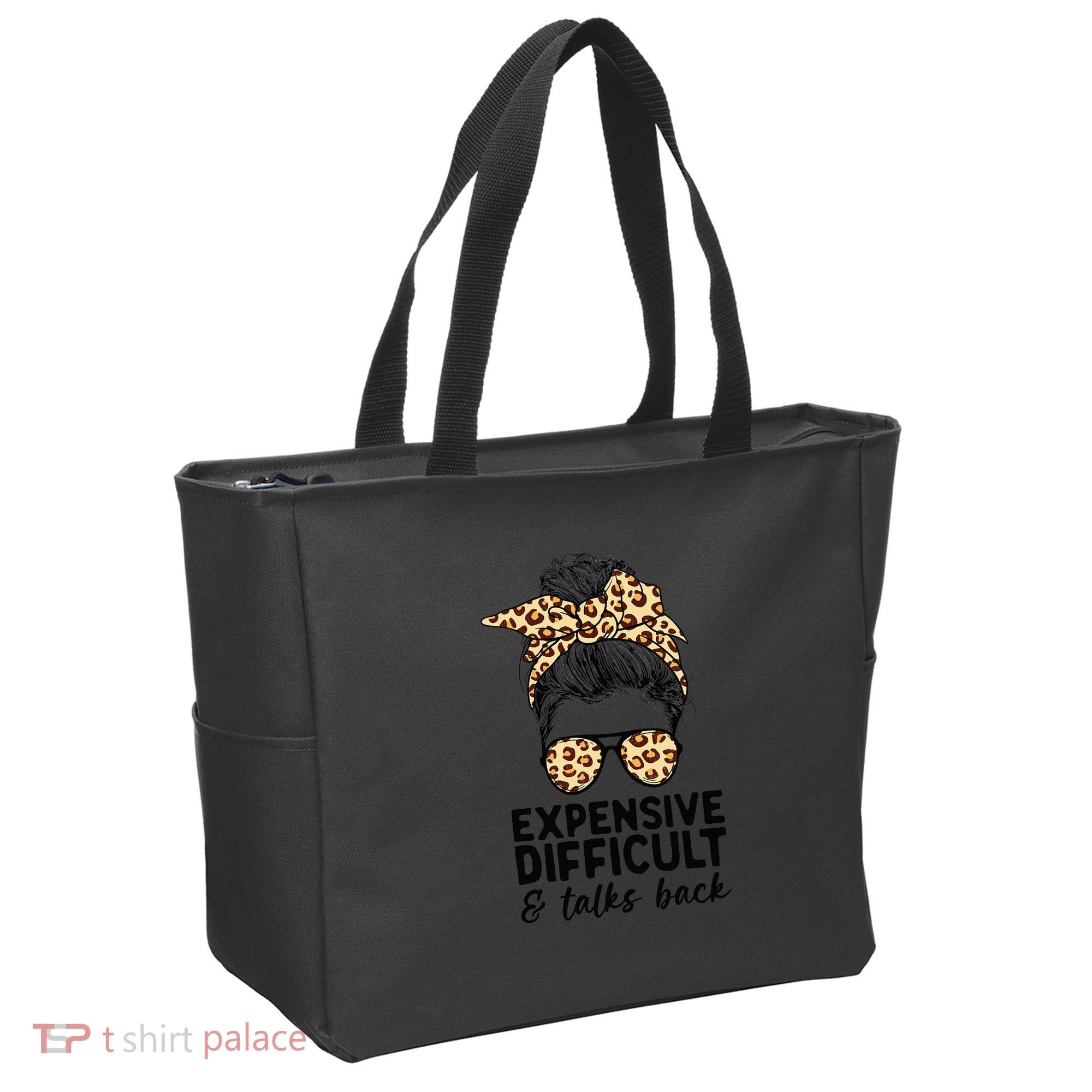 Expensive Difficult And Talks Back Messy Bun Tote Bag