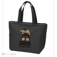 Expensive Difficult And Talks Back Messy Bun Tote Bag thumb 3