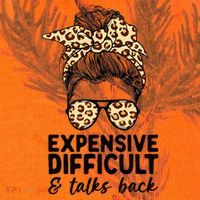 Expensive Difficult And Talks Back Messy Bun Kati Licensed 12" Camo Cuffed Beanie thumb 2