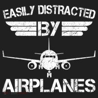 Easily Distracted By Airplanes Aviation Pilot Airplane Lover Tumbler thumb 3