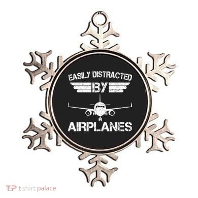 Easily Distracted By Airplanes Aviation Pilot Airplane Lover Ornament
