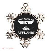 Easily Distracted By Airplanes Aviation Pilot Airplane Lover Ornament thumb 0