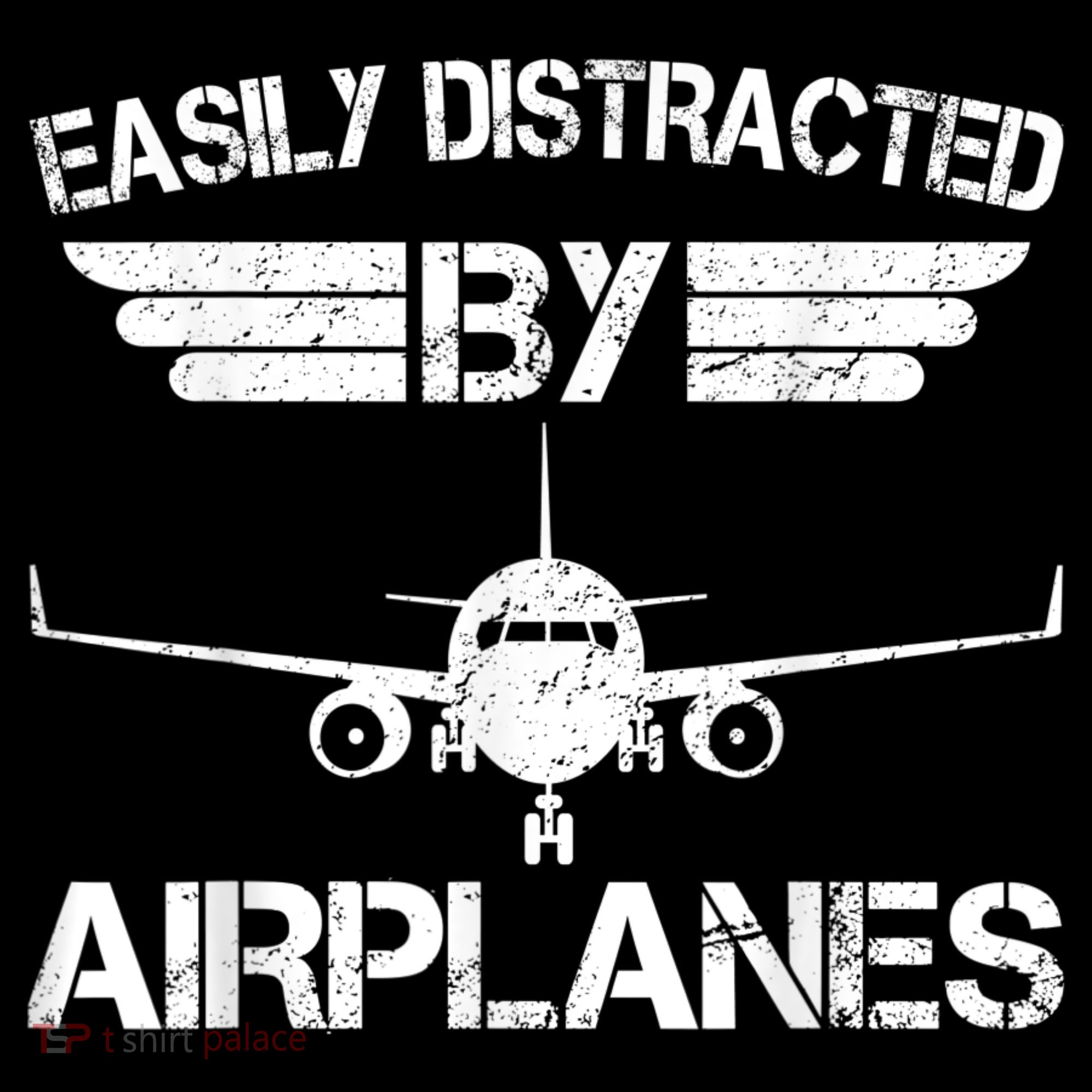Easily Distracted By Airplanes Aviation Pilot Airplane Lover Kids Sweatshirt