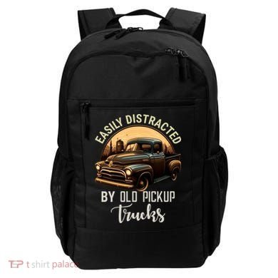 Easily Distracted By Old Pickup Trucks Classic Cars Lover Gift Backpack