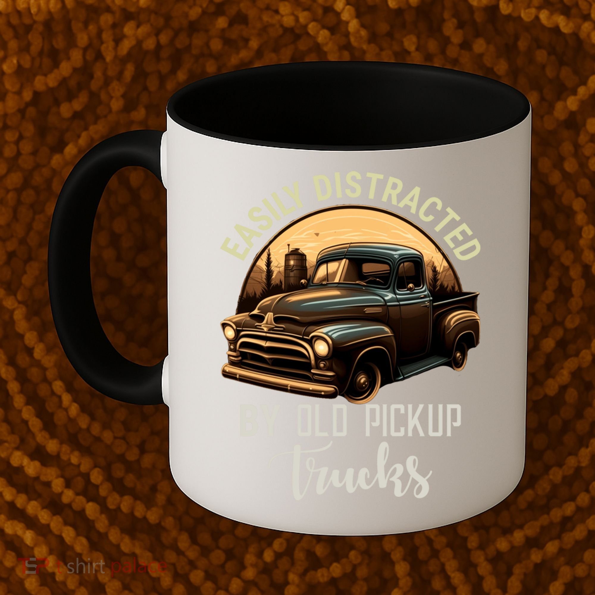 Easily Distracted By Old Pickup Trucks Classic Cars Lover Gift Coffee Mug
