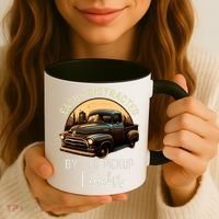 Easily Distracted By Old Pickup Trucks Classic Cars Lover Gift Coffee Mug thumb 3