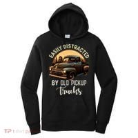 Easily Distracted By Old Pickup Trucks Classic Cars Lover Gift Women's Hoodie thumb 0