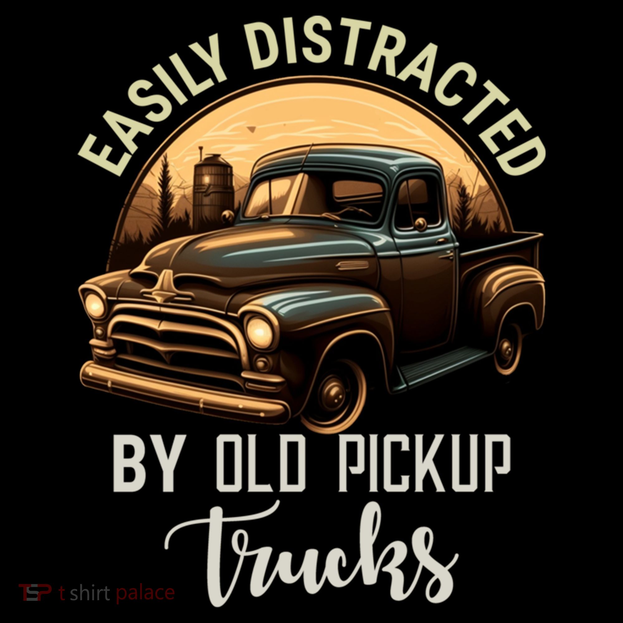 Easily Distracted By Old Pickup Trucks Classic Cars Lover Gift Women's Hoodie