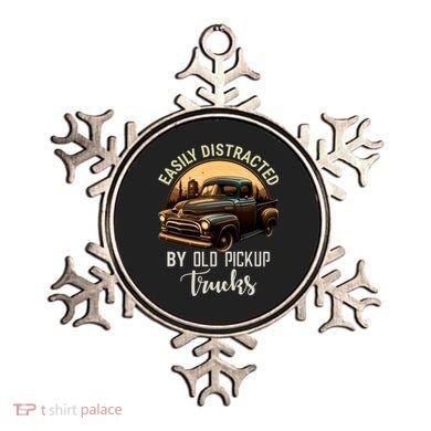 Easily Distracted By Old Pickup Trucks Classic Cars Lover Gift Ornament