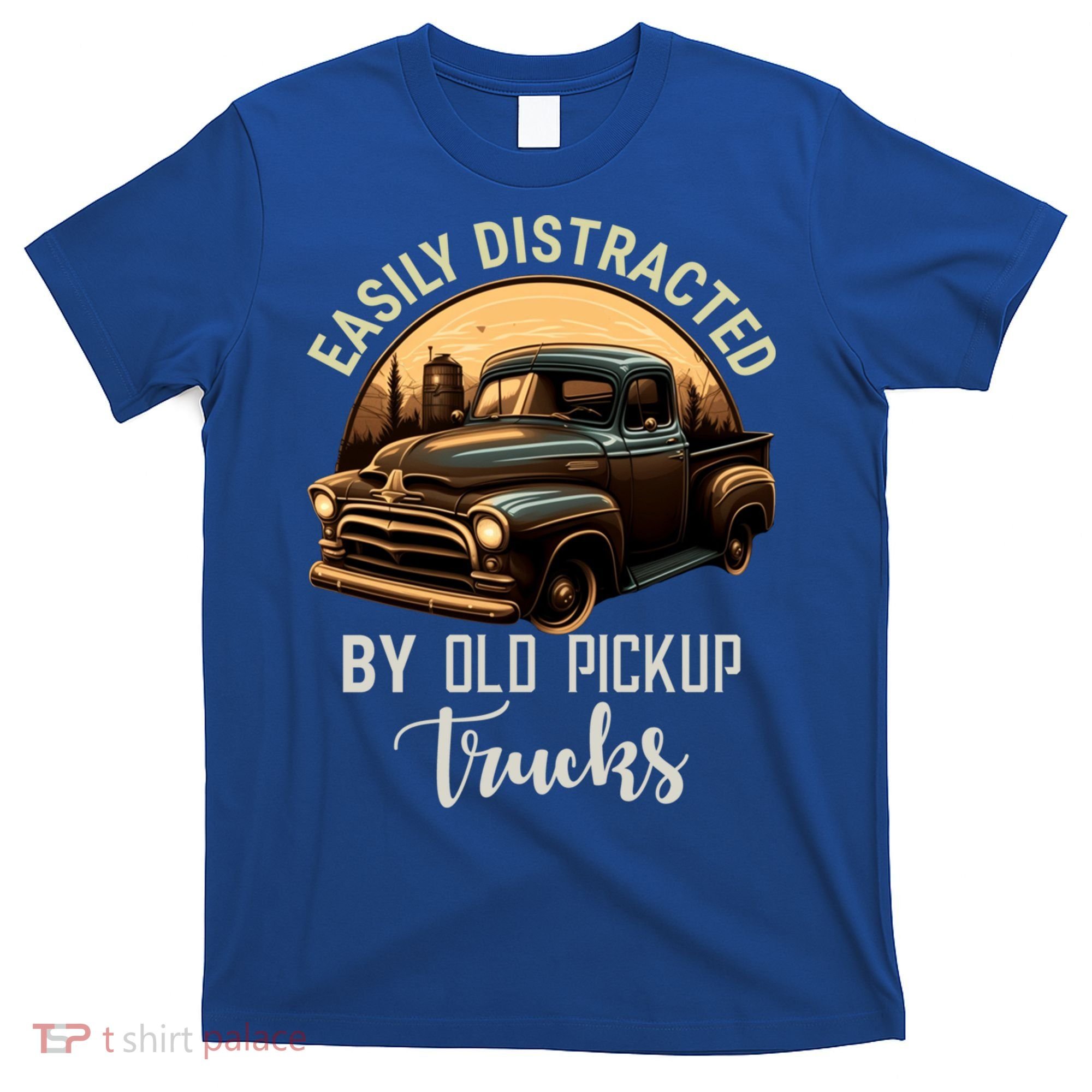 Easily Distracted By Old Pickup Trucks Classic Cars Lover Gift T-Shirt