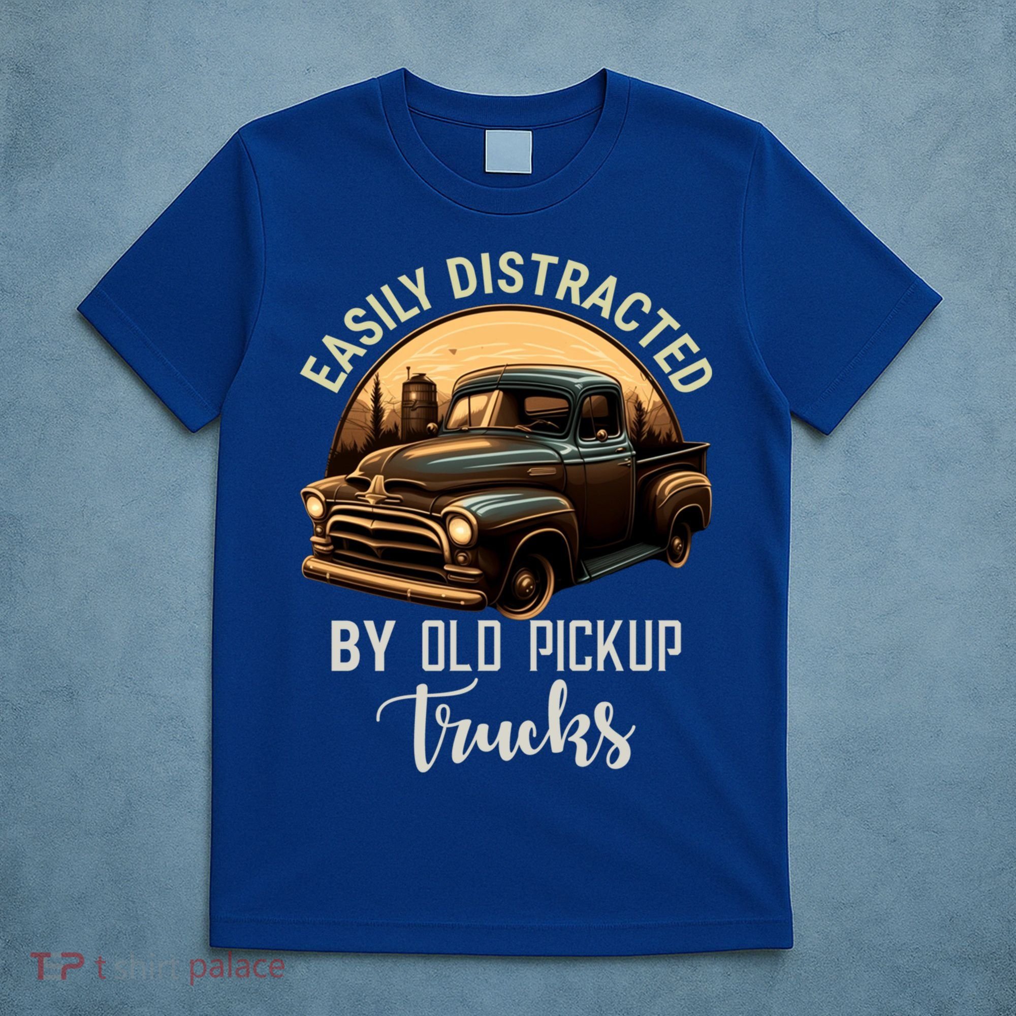 Easily Distracted By Old Pickup Trucks Classic Cars Lover Gift T-Shirt