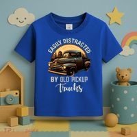 Easily Distracted By Old Pickup Trucks Classic Cars Lover Gift Toddler T-Shirt thumb 3