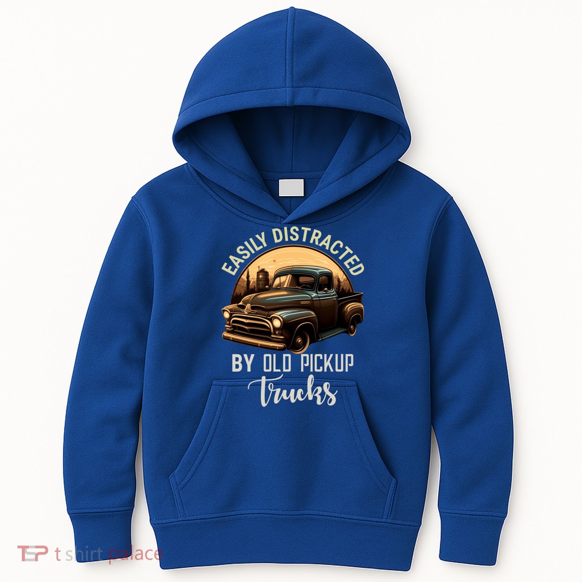 Easily Distracted By Old Pickup Trucks Classic Cars Lover Gift Kids Hoodie