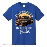 Easily Distracted By Old Pickup Trucks Classic Cars Lover Gift Kids T-Shirt thumb 0