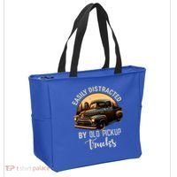 Easily Distracted By Old Pickup Trucks Classic Cars Lover Gift Tote Bag thumb 2