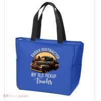 Easily Distracted By Old Pickup Trucks Classic Cars Lover Gift Tote Bag thumb 3