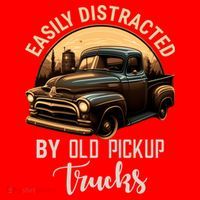 Easily Distracted By Old Pickup Trucks Classic Cars Lover Gift Santa Hat thumb 1