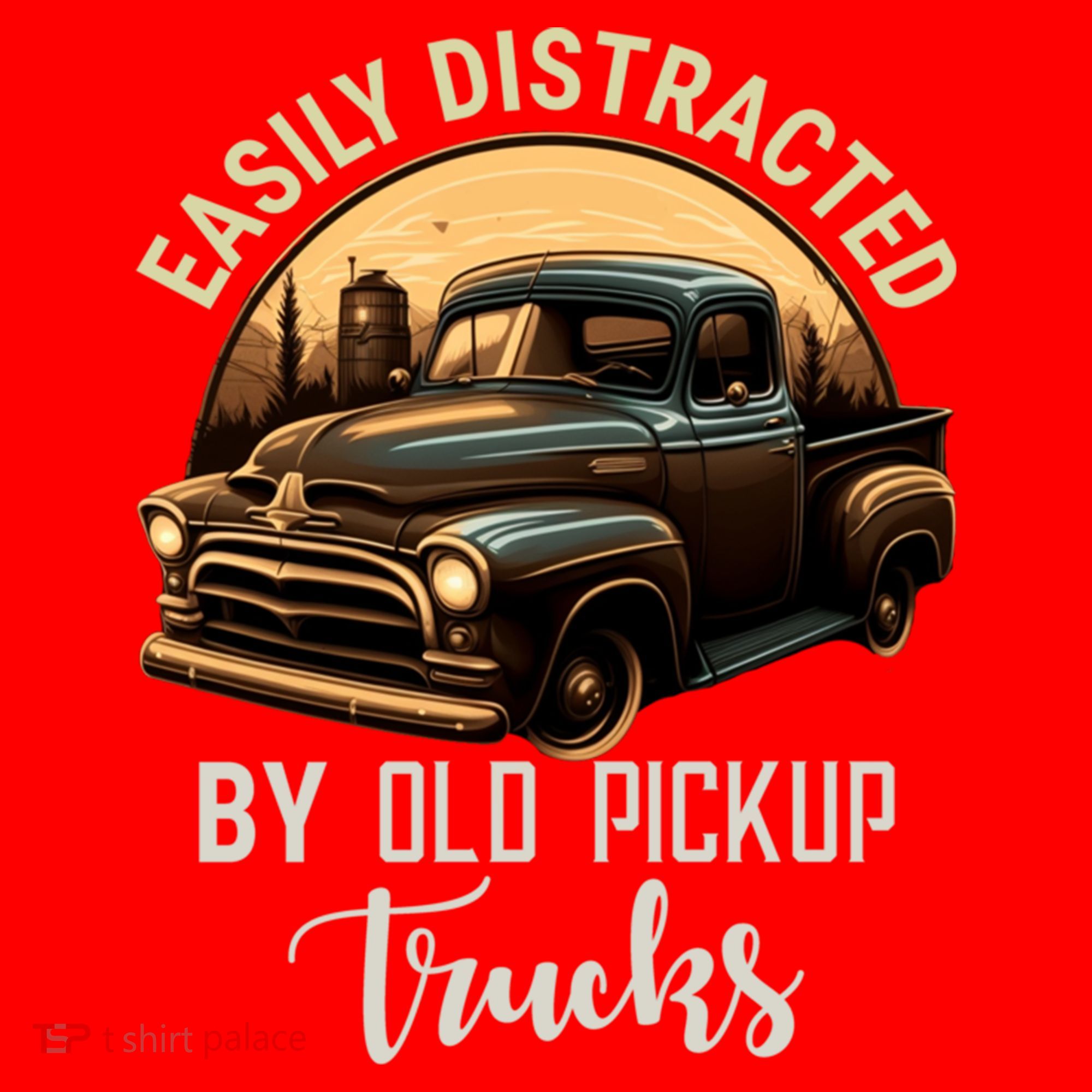 Easily Distracted By Old Pickup Trucks Classic Cars Lover Gift Santa Hat