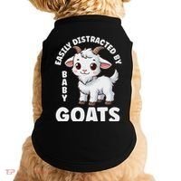 Easily Distracted By Baby Goats Farmer Baby Goat Breed Lover Doggie Tank thumb 0