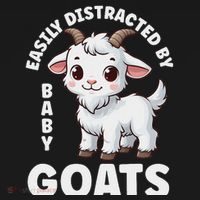 Easily Distracted By Baby Goats Farmer Baby Goat Breed Lover Apron thumb 3