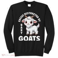 Easily Distracted By Baby Goats Farmer Baby Goat Breed Lover Sweatshirt thumb 0
